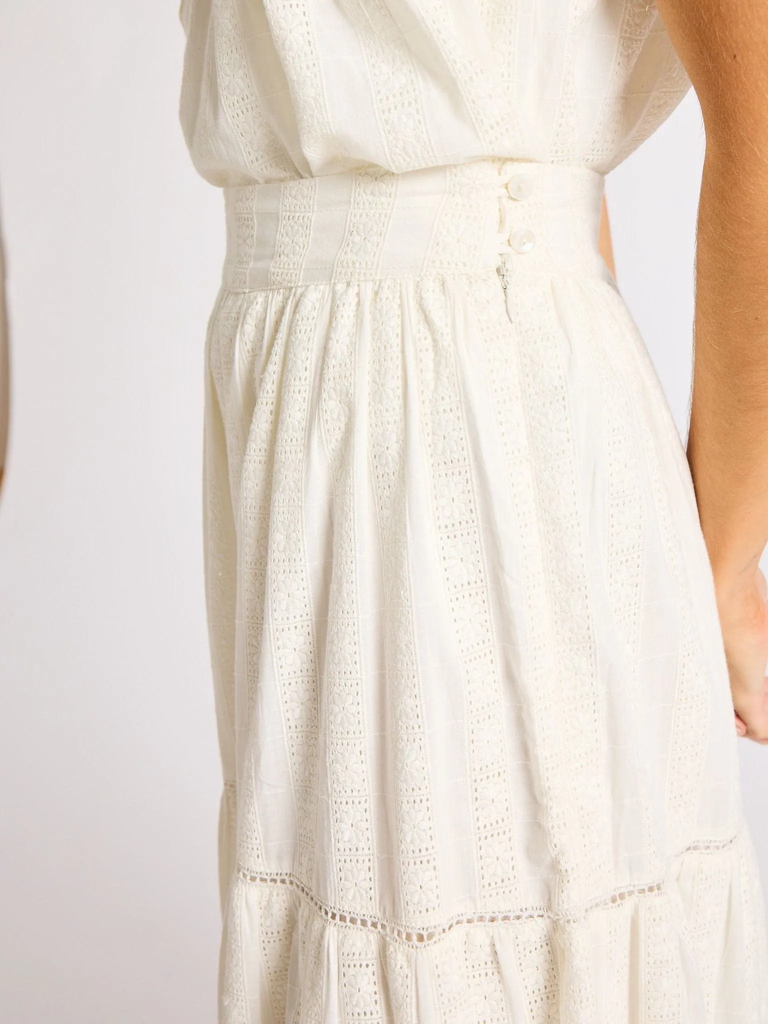 Betty Skirt in Ivory Eyelet trendy design