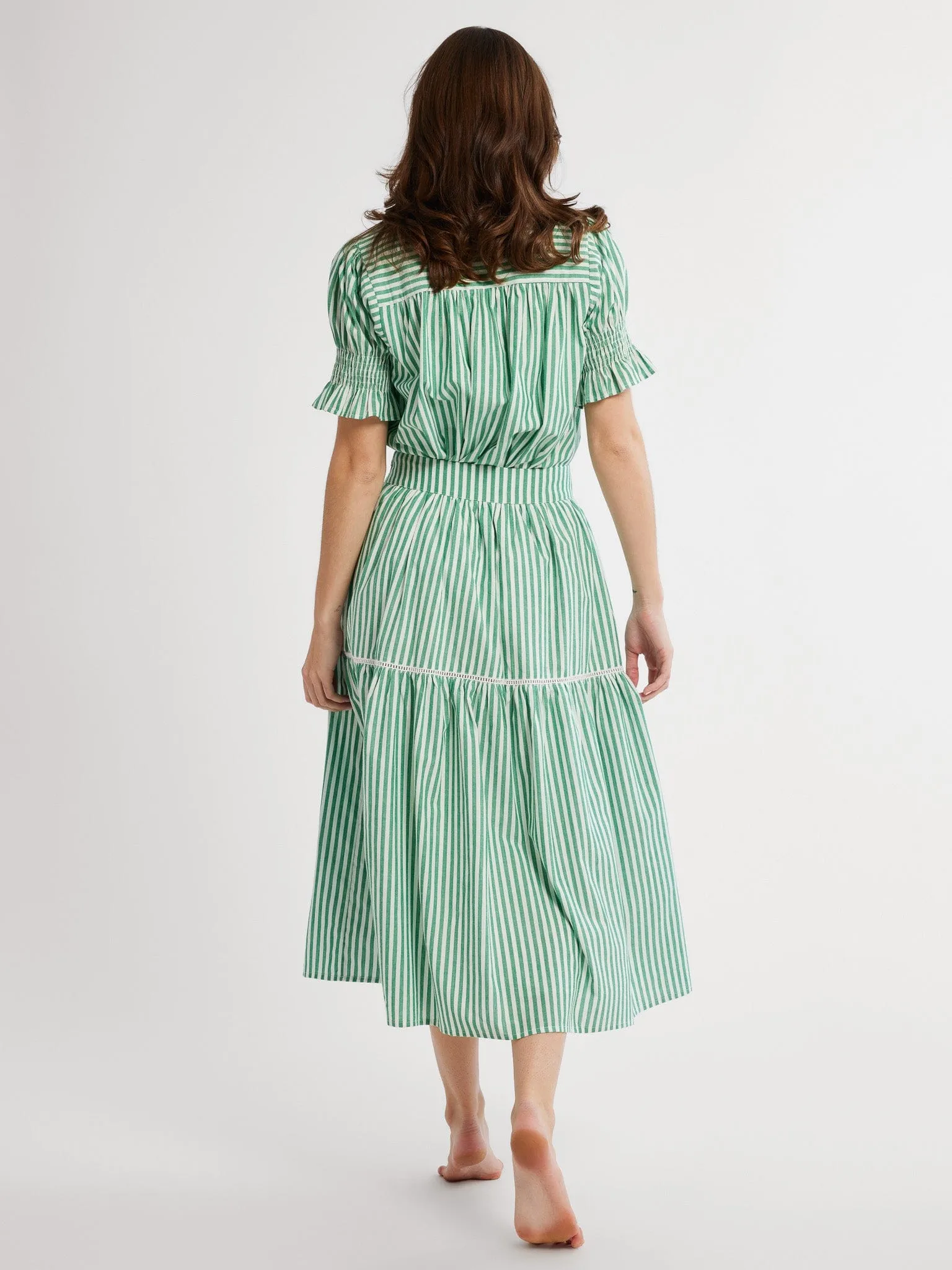 Betty Skirt in Kelly Stripe energetic show
