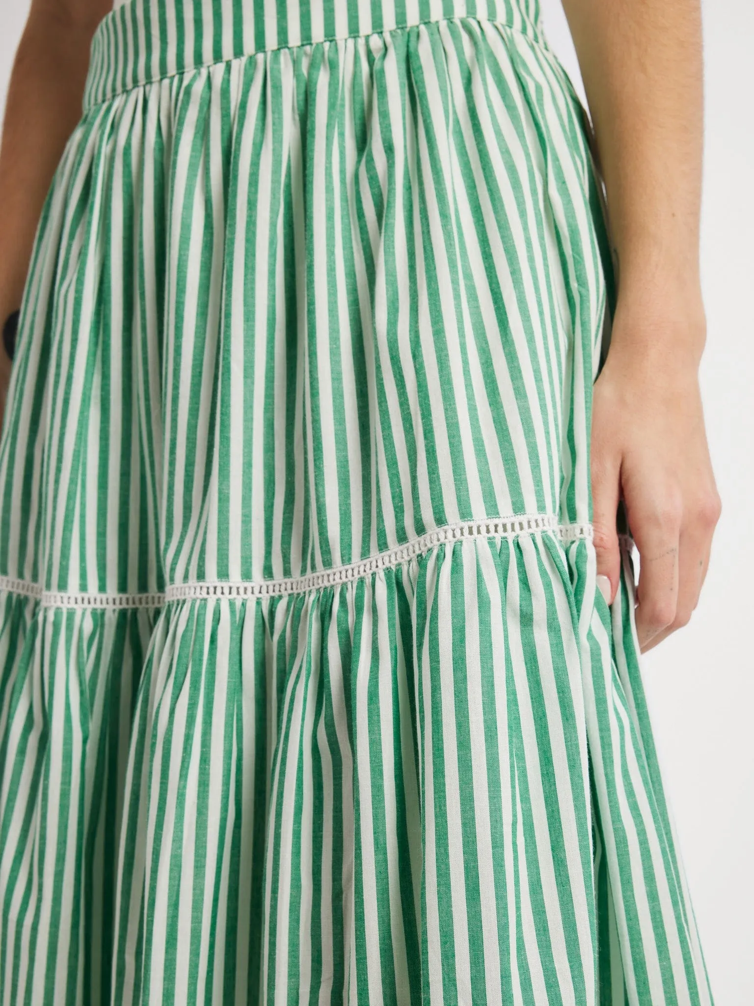 Betty Skirt in Kelly Stripe smooth line