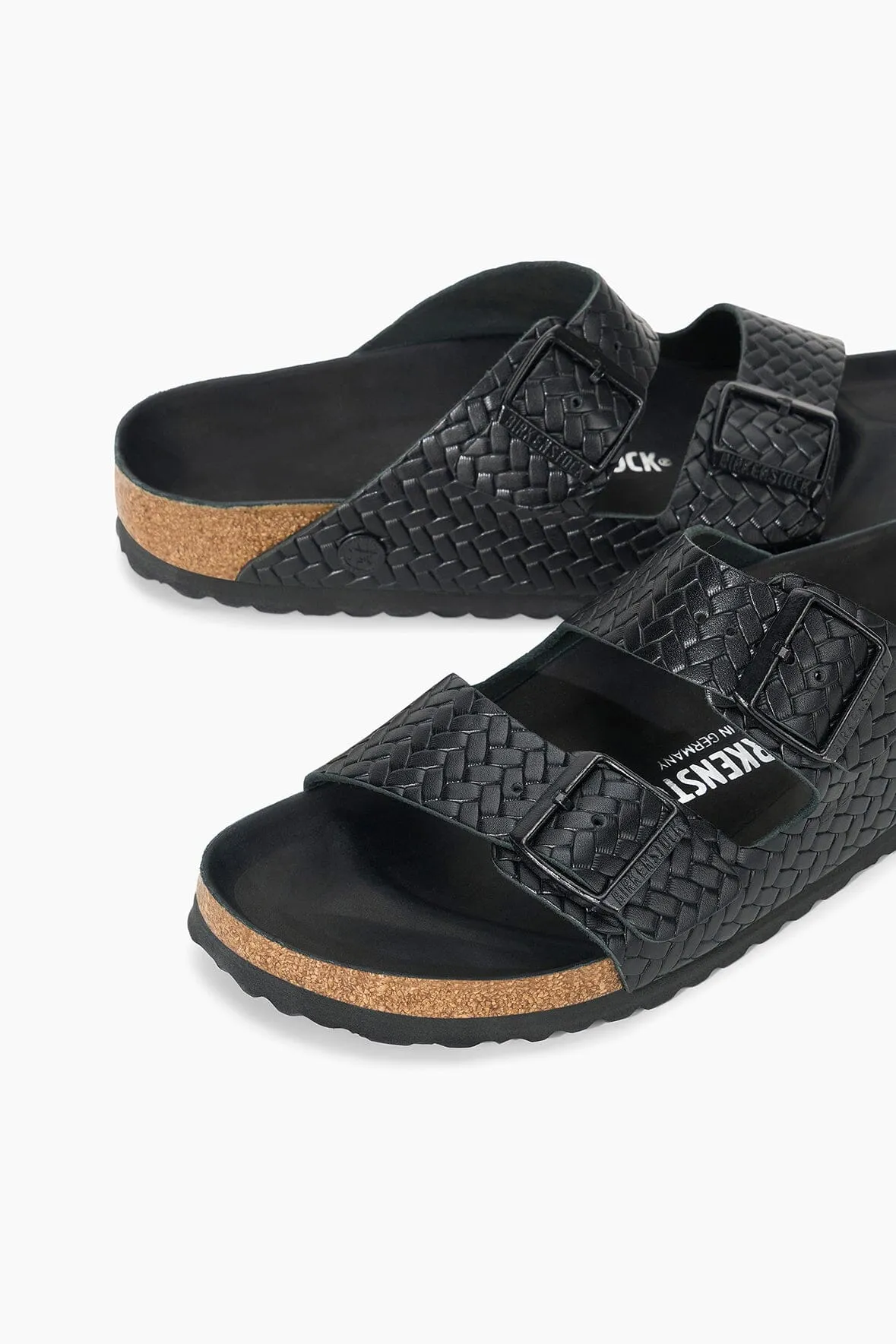 BIRKENSTOCK ARIZONA WOVEN EMBOSSED SANDAL | BLACK fresh air