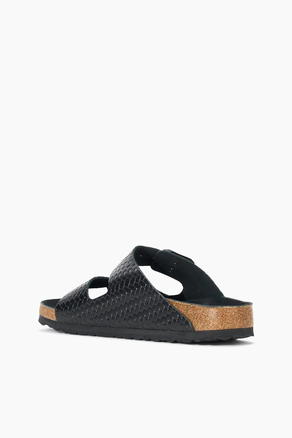 BIRKENSTOCK ARIZONA WOVEN EMBOSSED SANDAL | BLACK natural touch