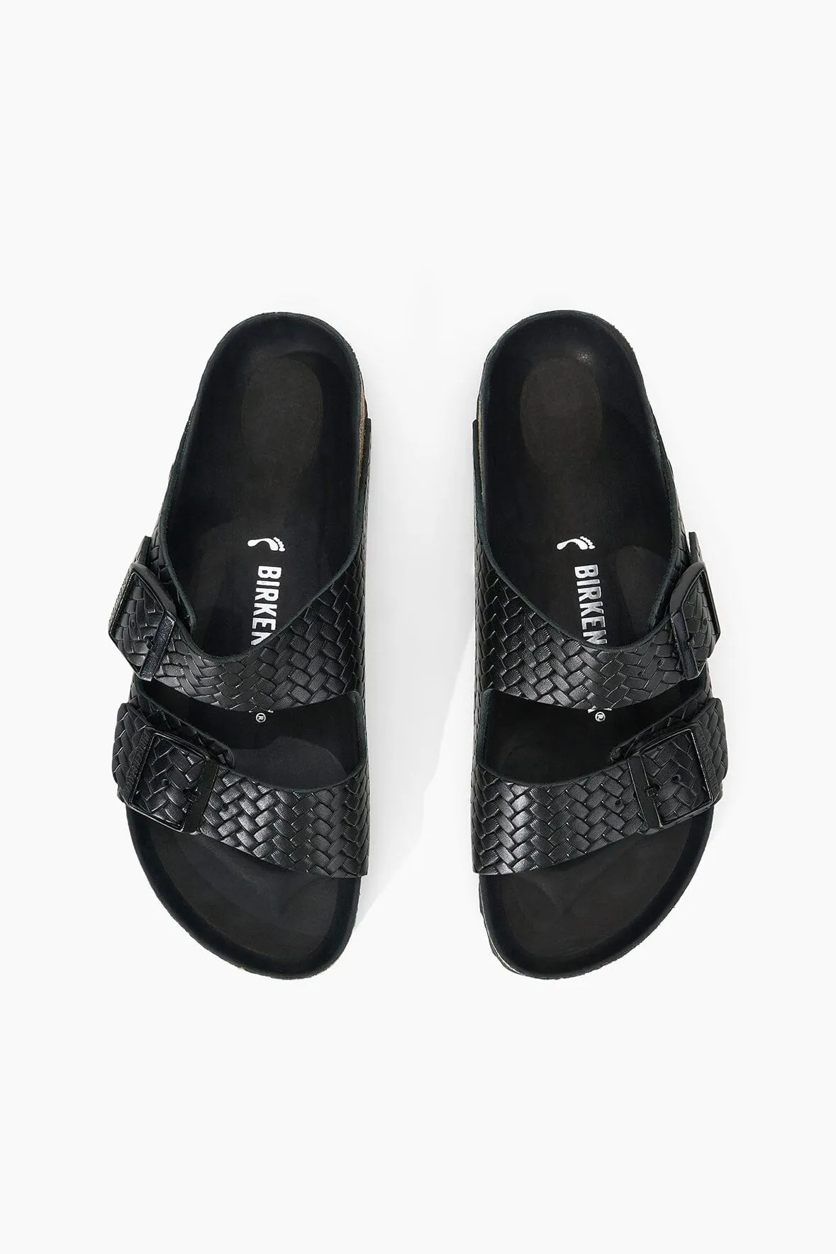 BIRKENSTOCK ARIZONA WOVEN EMBOSSED SANDAL | BLACK casual slip-on