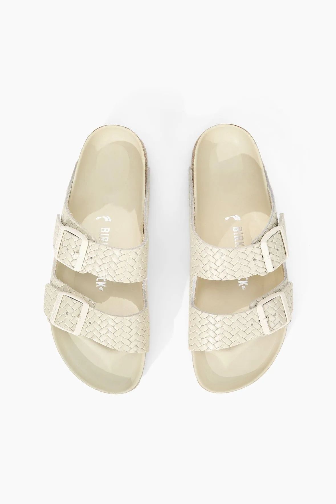 BIRKENSTOCK ARIZONA WOVEN EMBOSSED SANDAL | ECRU hiking easy