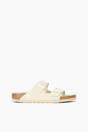 BIRKENSTOCK ARIZONA WOVEN EMBOSSED SANDAL | ECRU garden party