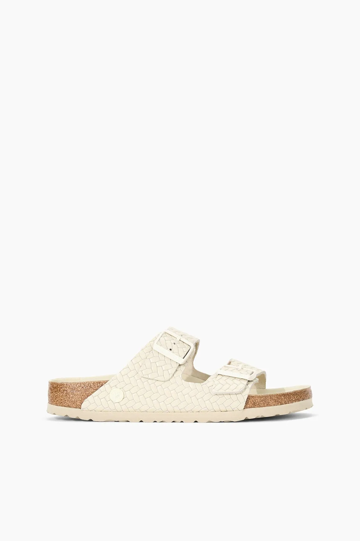 BIRKENSTOCK ARIZONA WOVEN EMBOSSED SANDAL | ECRU garden party