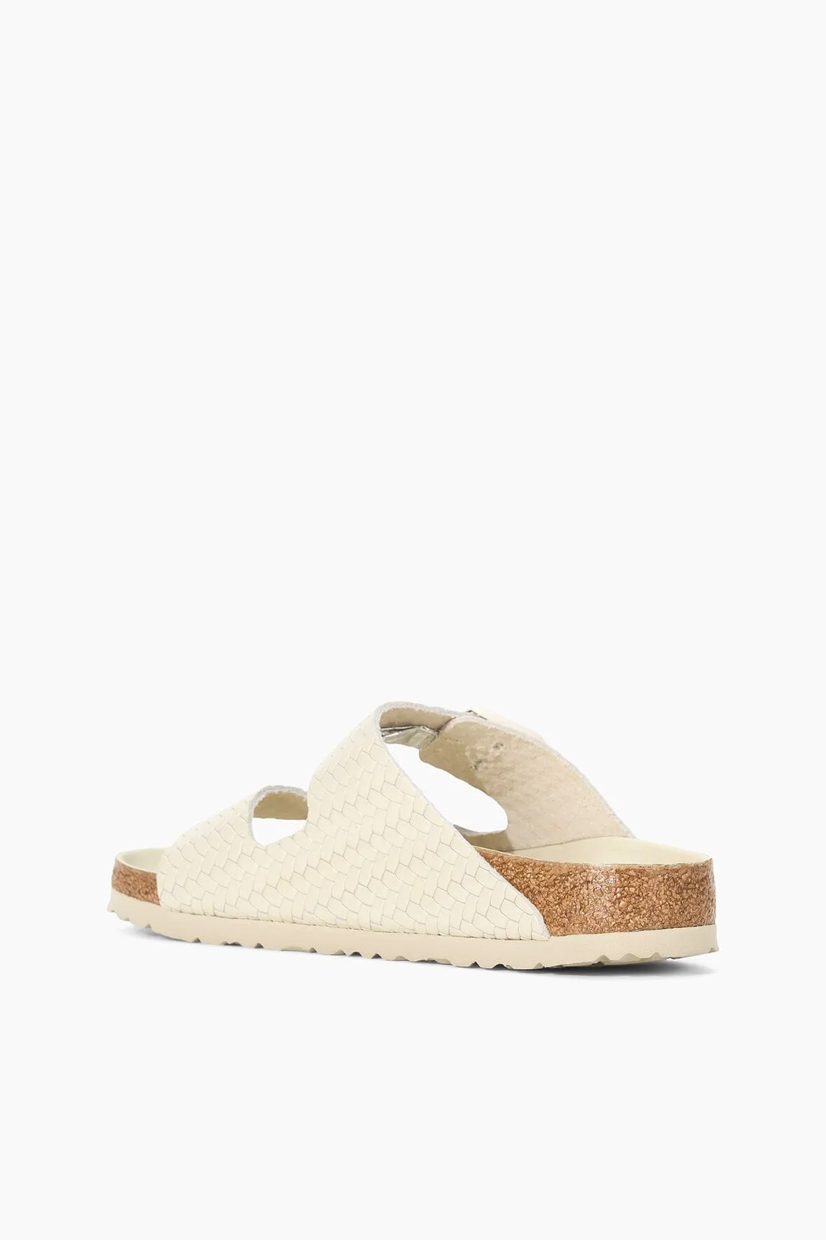BIRKENSTOCK ARIZONA WOVEN EMBOSSED SANDAL | ECRU travel comfort