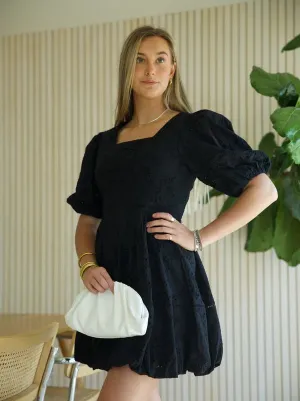 Black Eyelet Dress serene glow