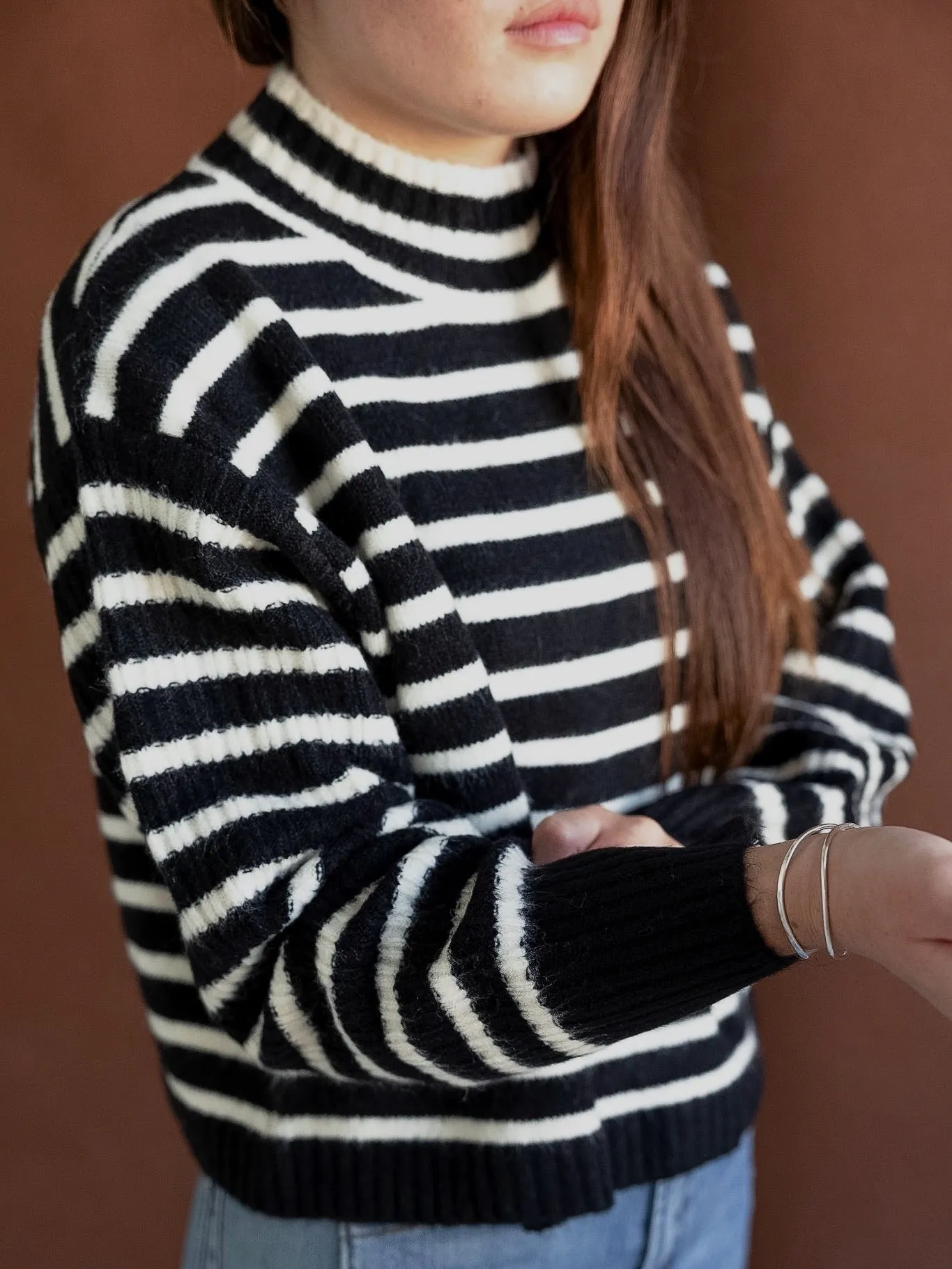 Black Striped Pullover Studio Mood
