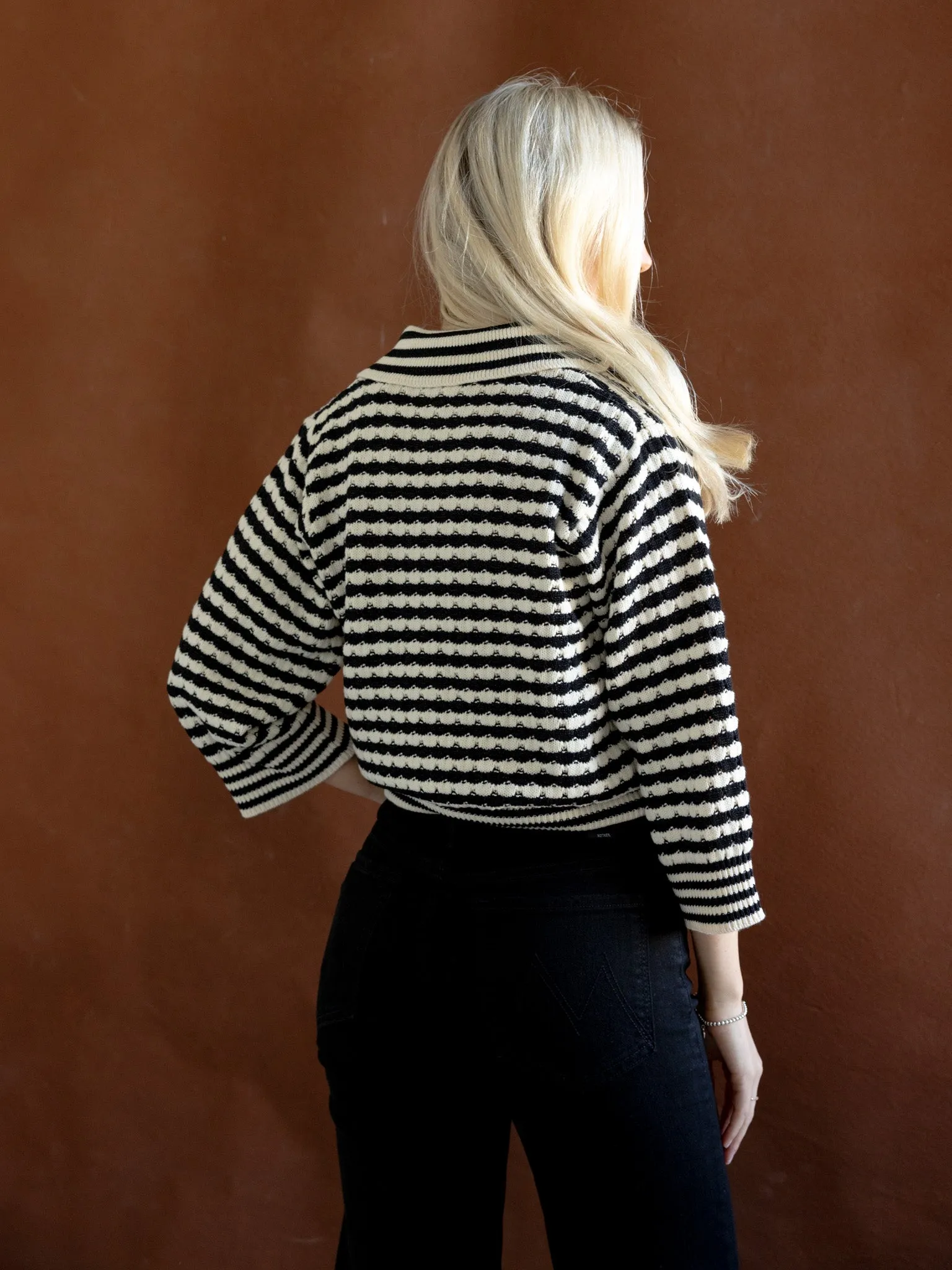 Blaire Striped Sweater Black Weekend Soft