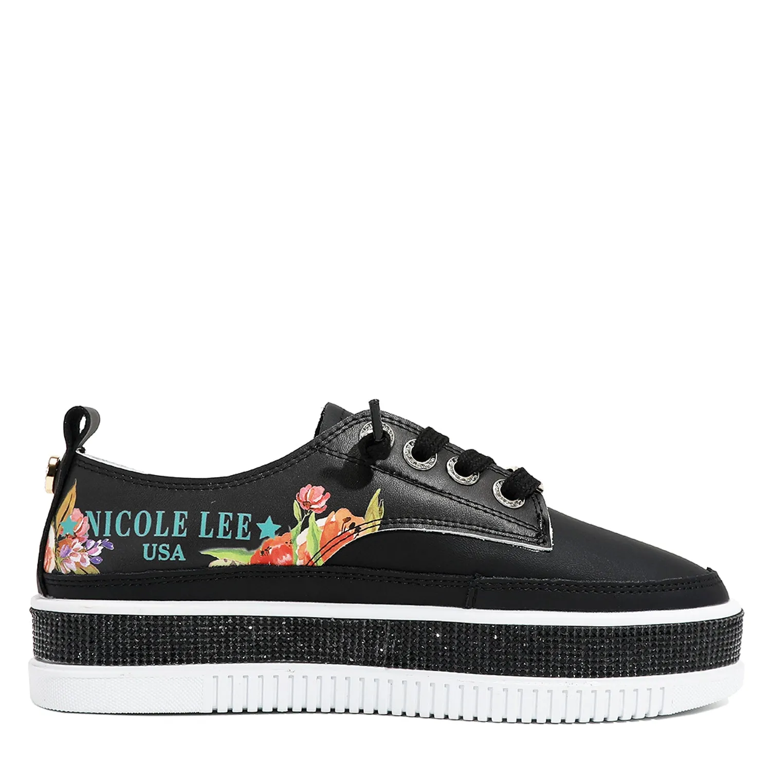 BLING PLATFORM LEATHER SNEAKER minimalist design