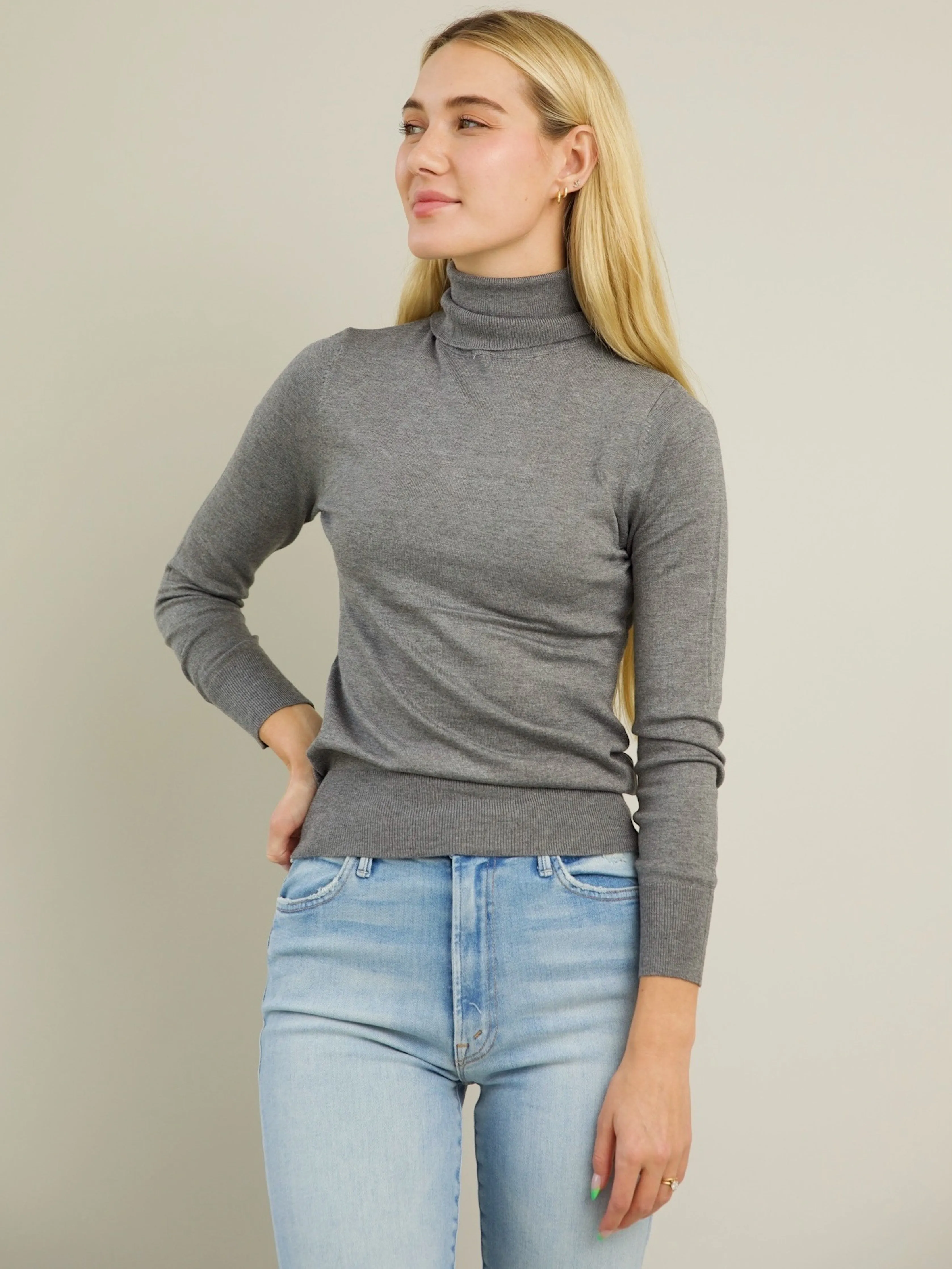 Blythe Turtleneck - Grey Comfy Days