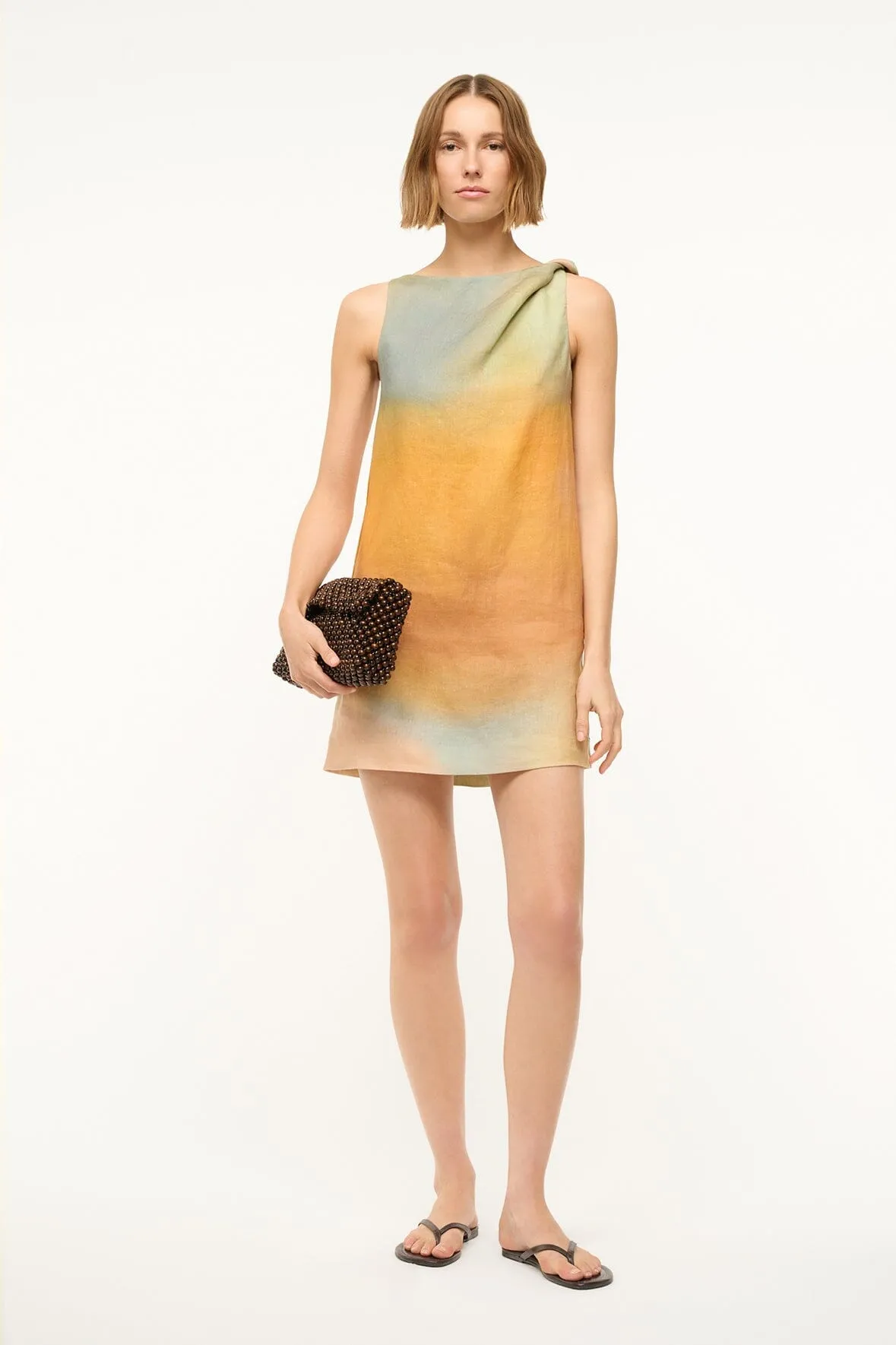 BOA LINEN DRESS | PASTEL CLOUDS playful chic