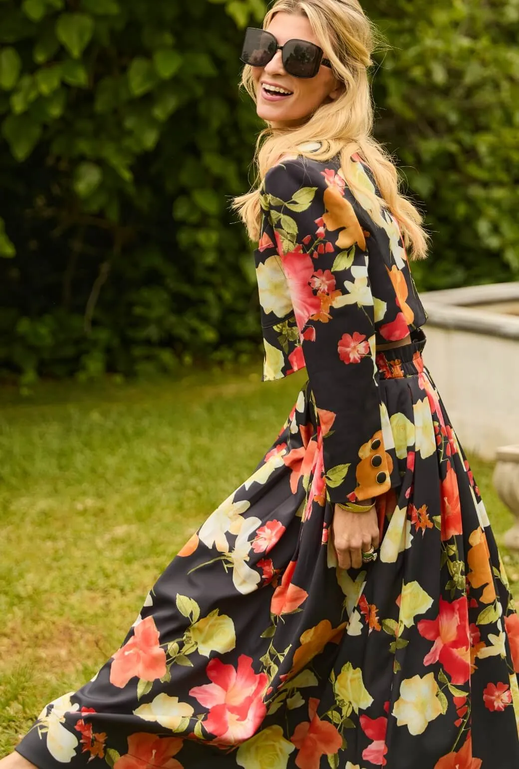 Bolero Blazer - Hibiscus bold flow