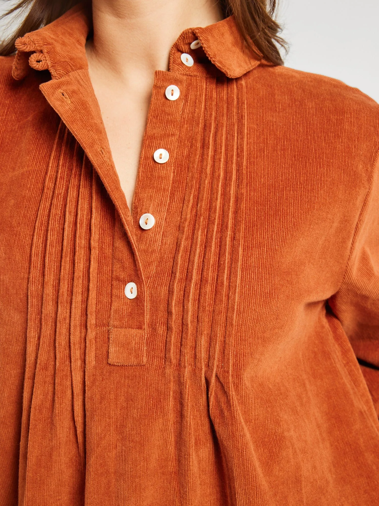 Bonnie Dress in Cinnamon Cord timeless fit