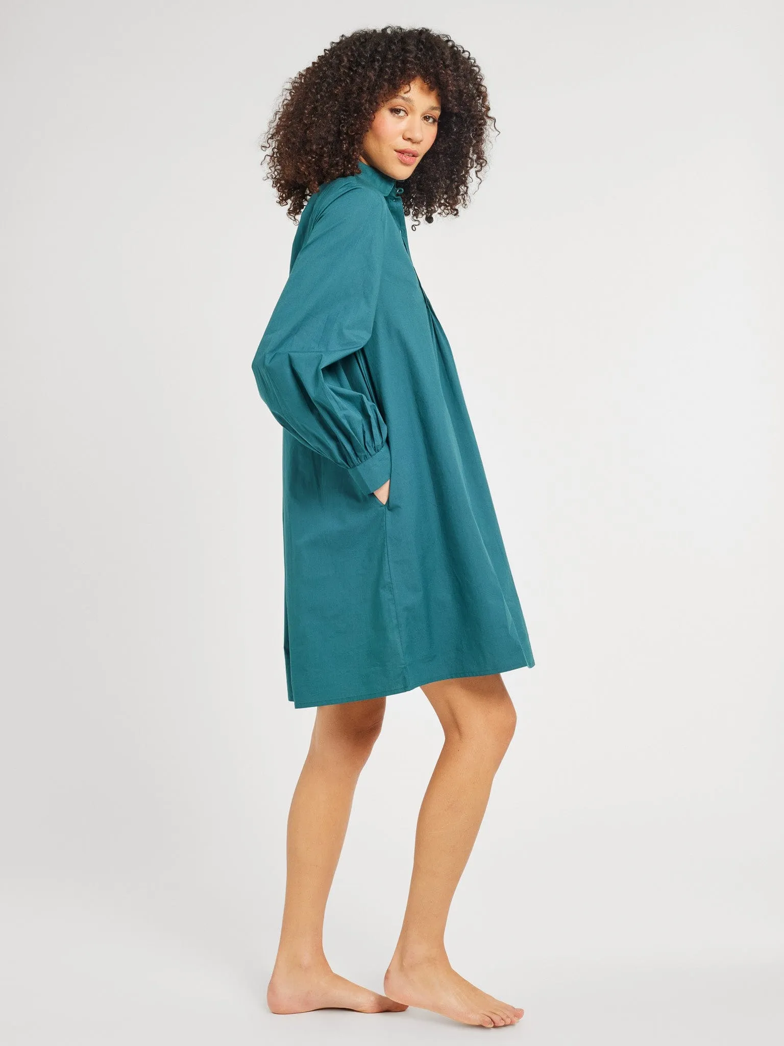 Bonnie Dress in Emerald fresh glow
