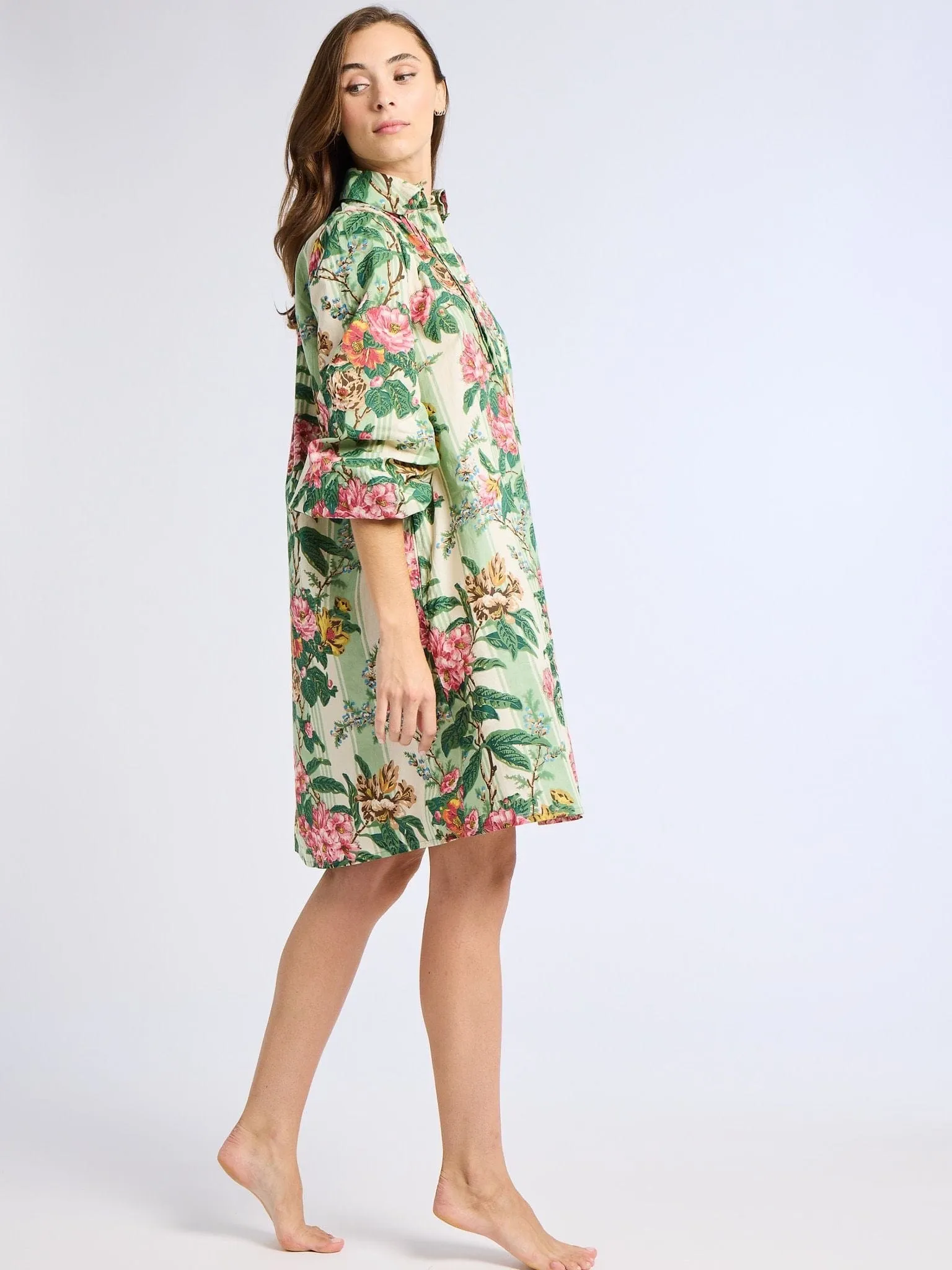 Bonnie Dress in Garden Stripe minimalist feel