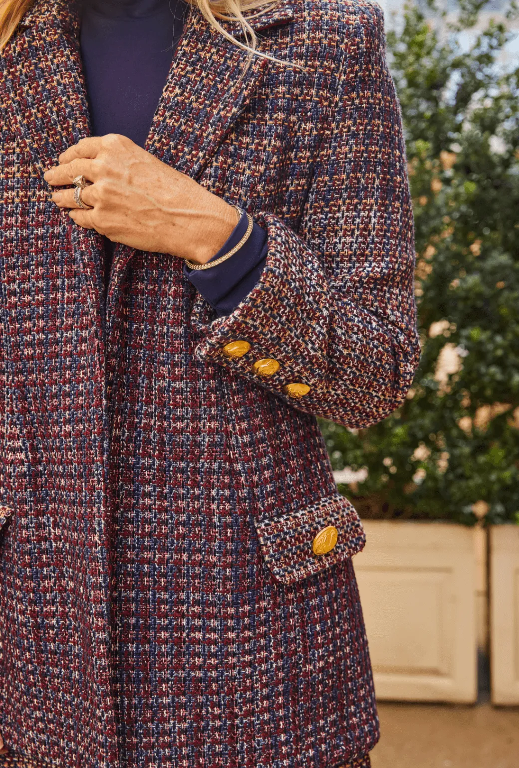 Boyfriend Blazer - Cranberry Tweed style comfort