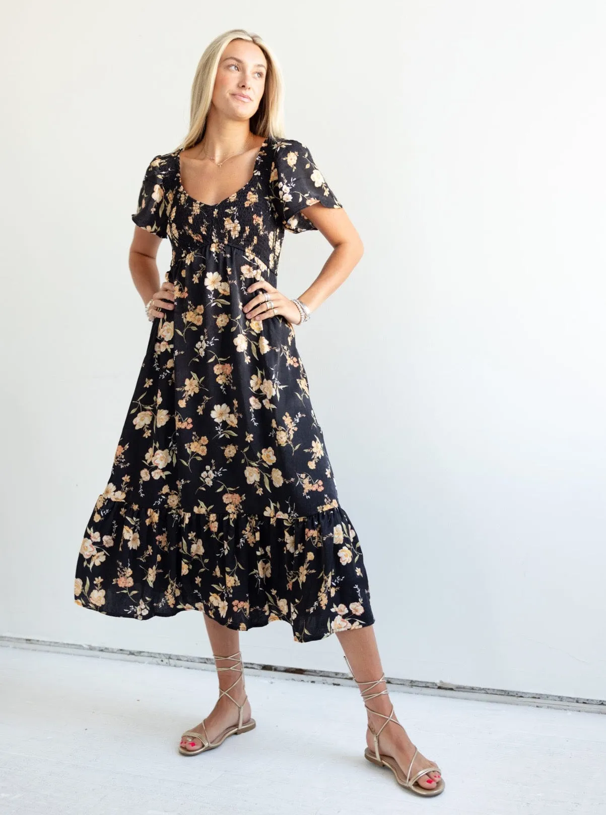 Bree Floral Maxi party chic