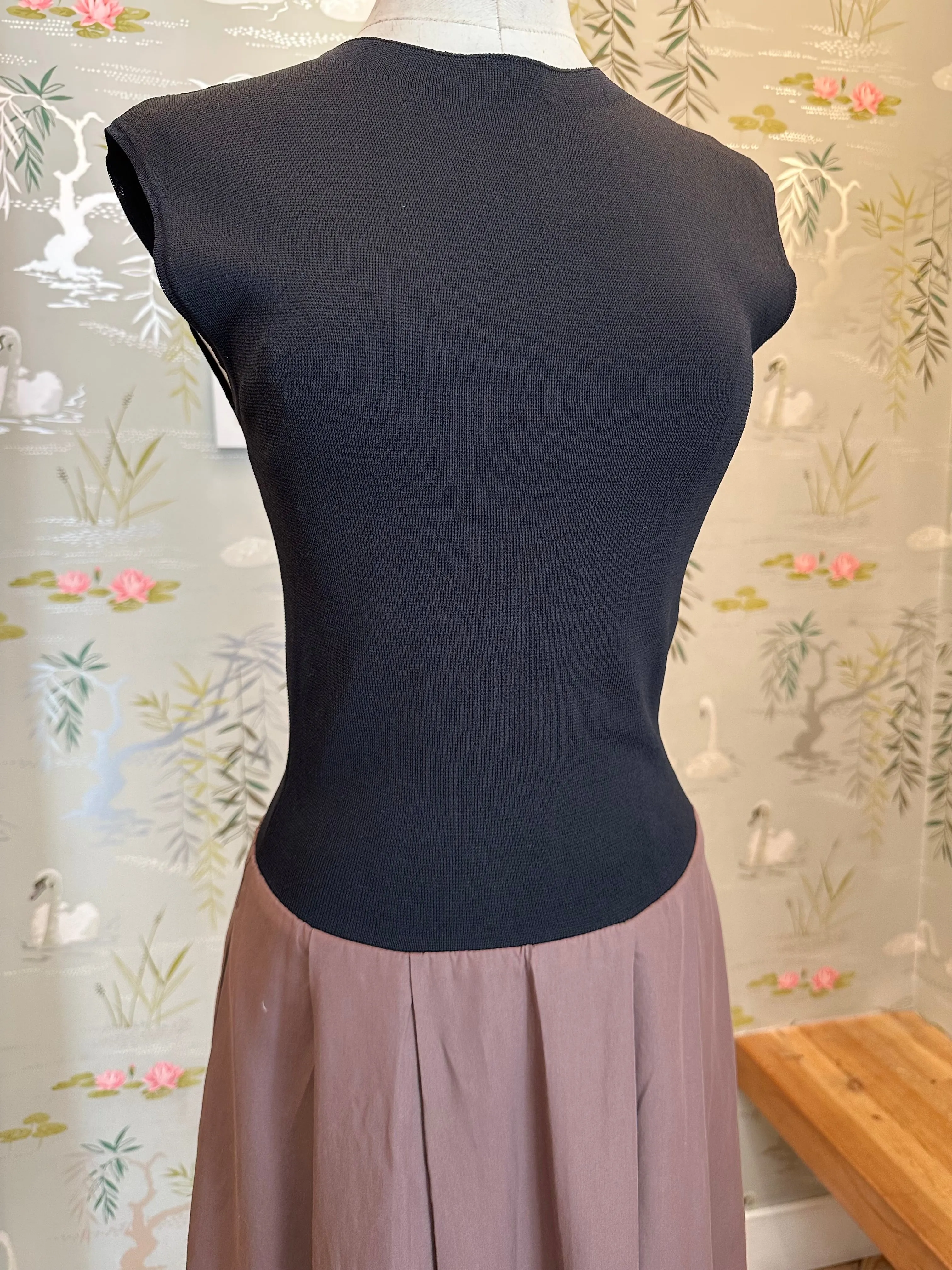 Bridget Contrast Dress- Brown/Black fresh wear