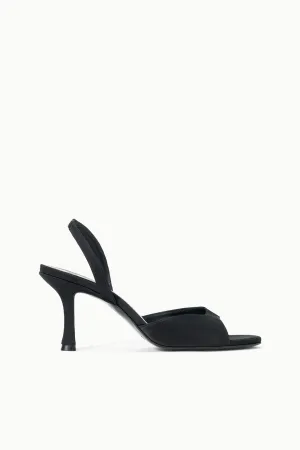 BRIGITTE HEEL | BLACK SATIN mood booster