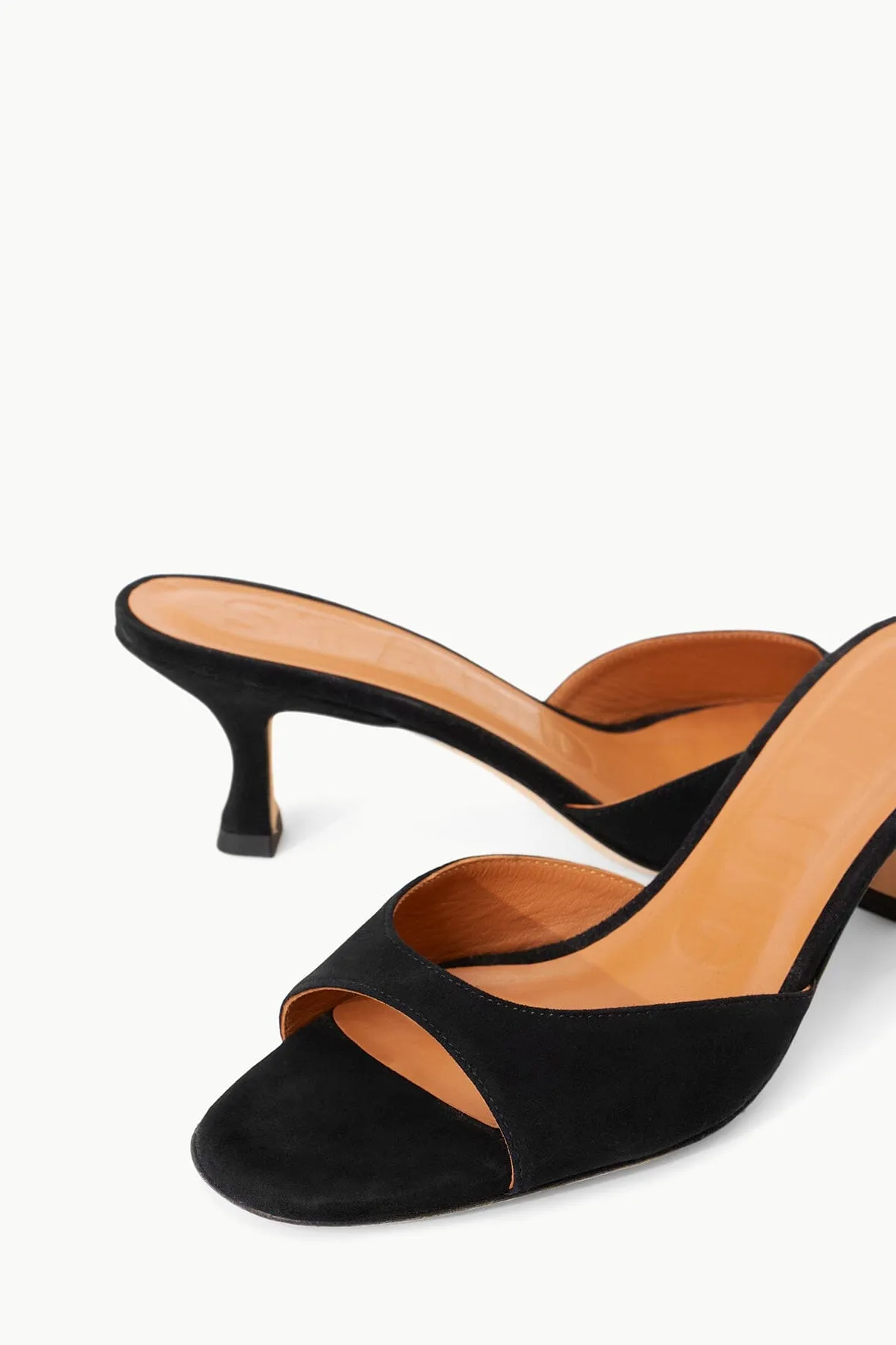 BRIGITTE MULE | BLACK SUEDE soft pastels