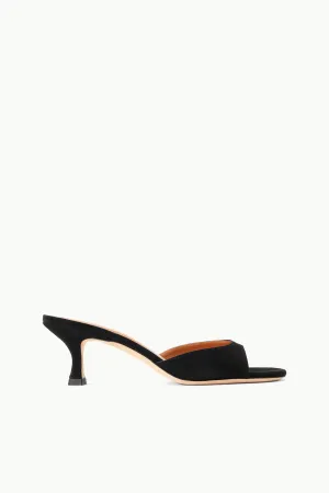 BRIGITTE MULE | BLACK SUEDE party look