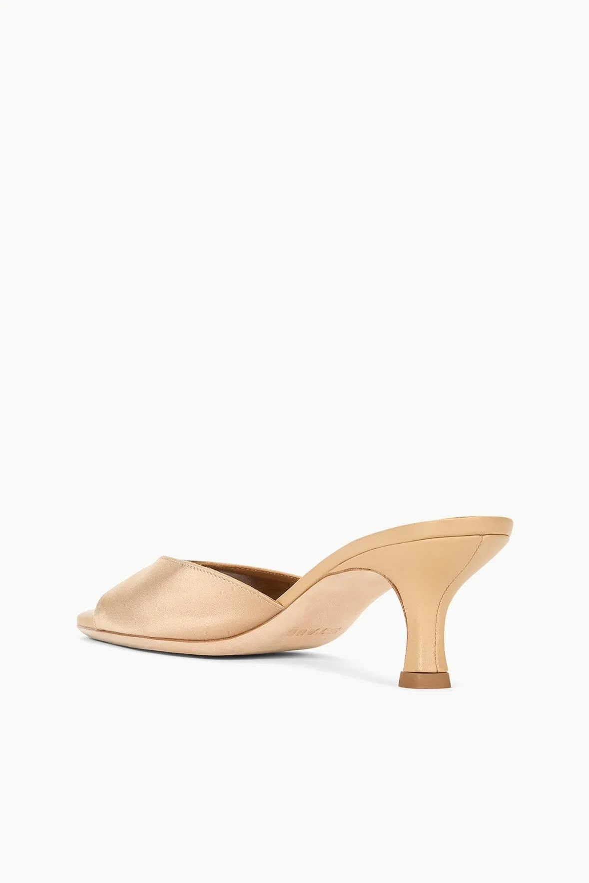 BRIGITTE MULE | CAMEL SATIN zip closure