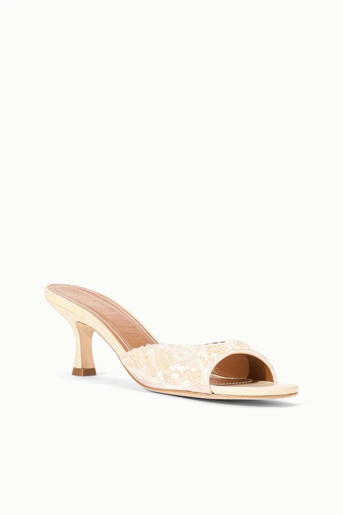 BRIGITTE MULE | CREAM SEQUINS durable sole