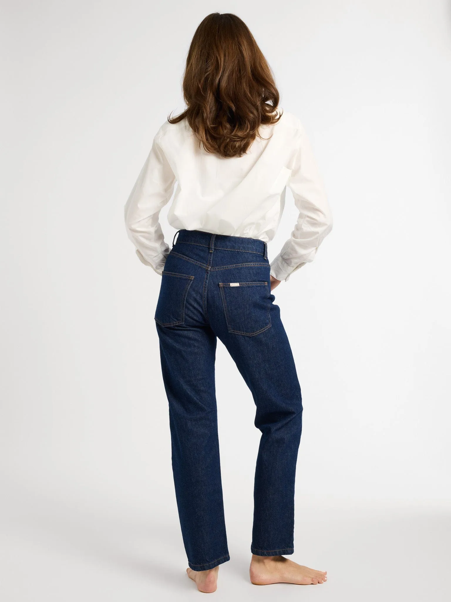 Brooke Mid Rise Slim Fit Jean in Dark Rinse minimal effort
