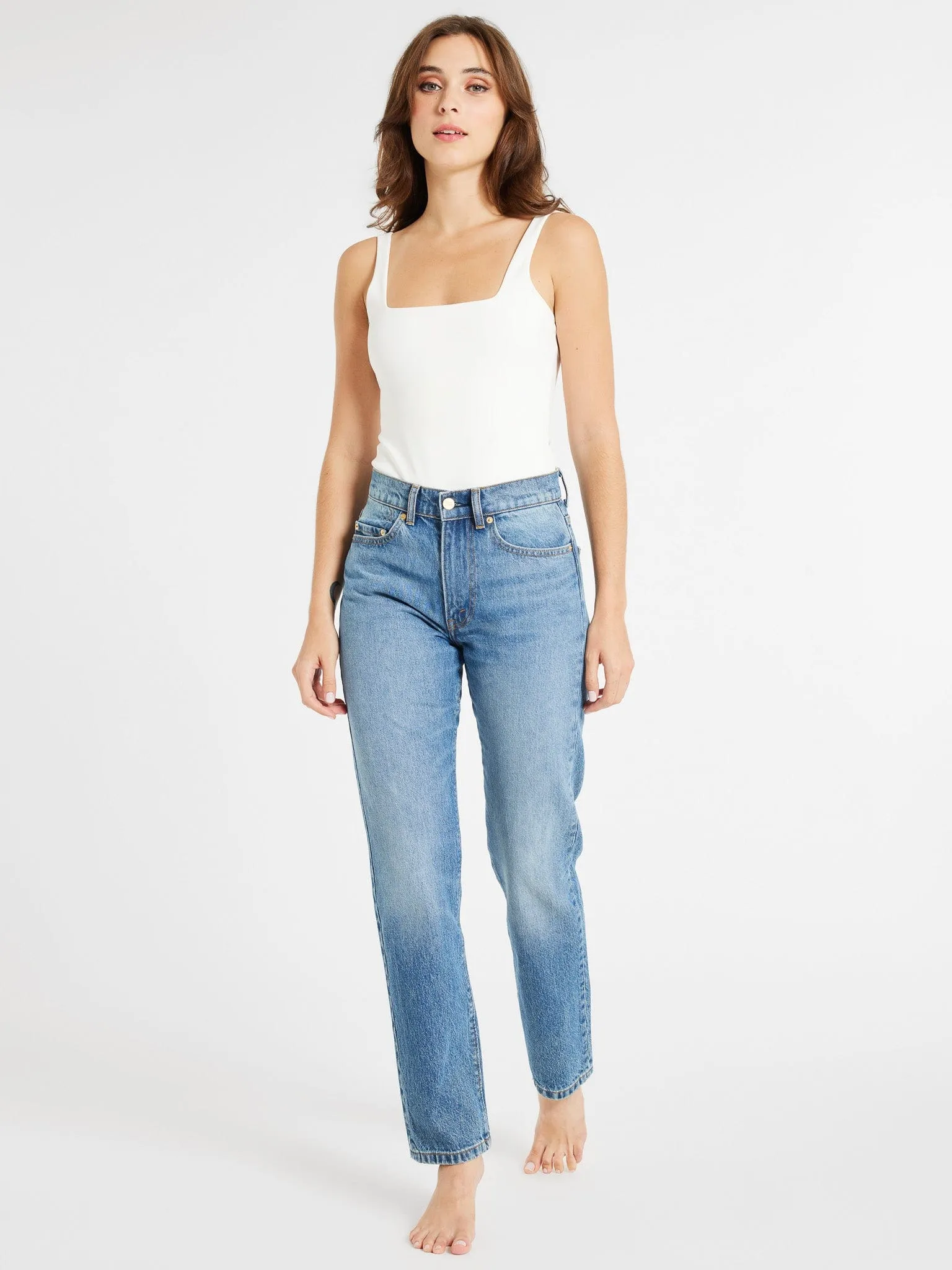 Brooke Mid Rise Slim Fit Jean in Montecito evening wear