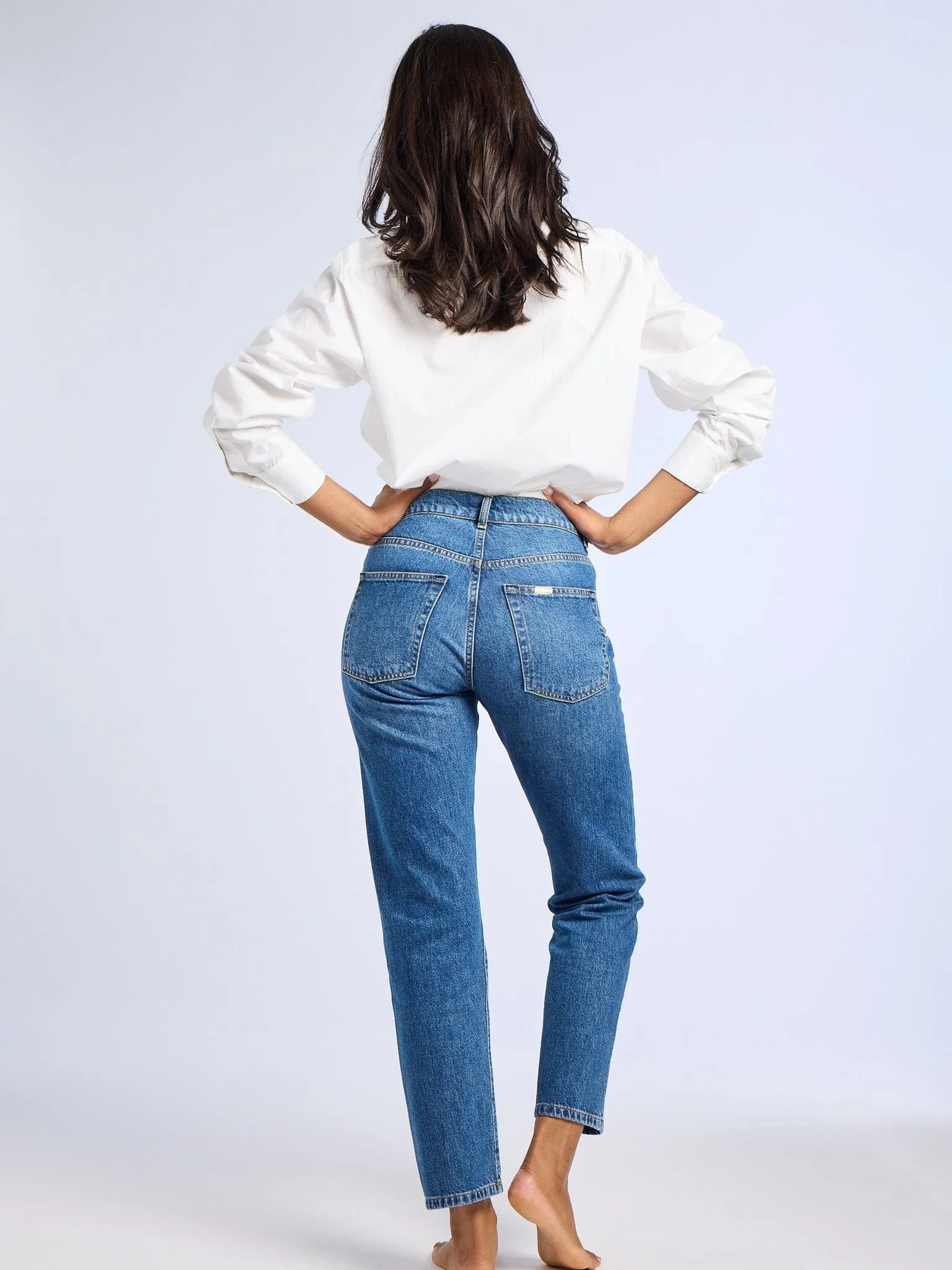 Brooke Mid Rise Slim Fit Jean in Topanga ribbed cuffs