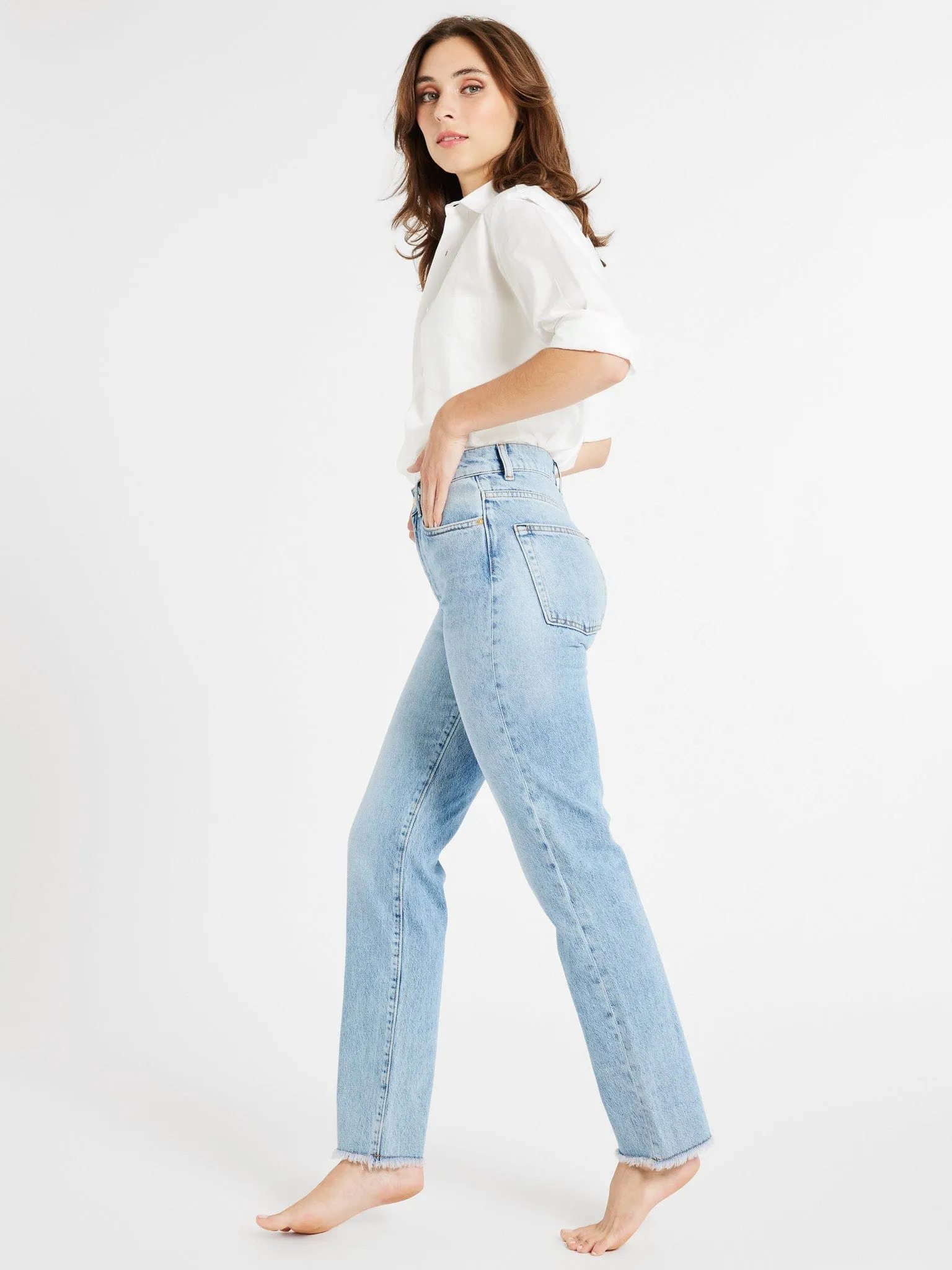 Brooke Mid Rise Slim Fit Jean in Venice fitness gear