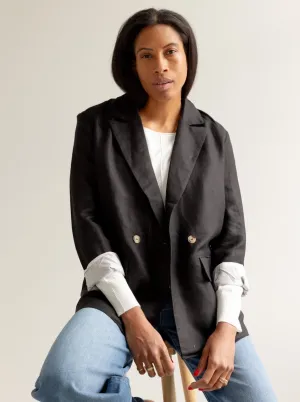 Brooklyn Linen Blazer calm blend