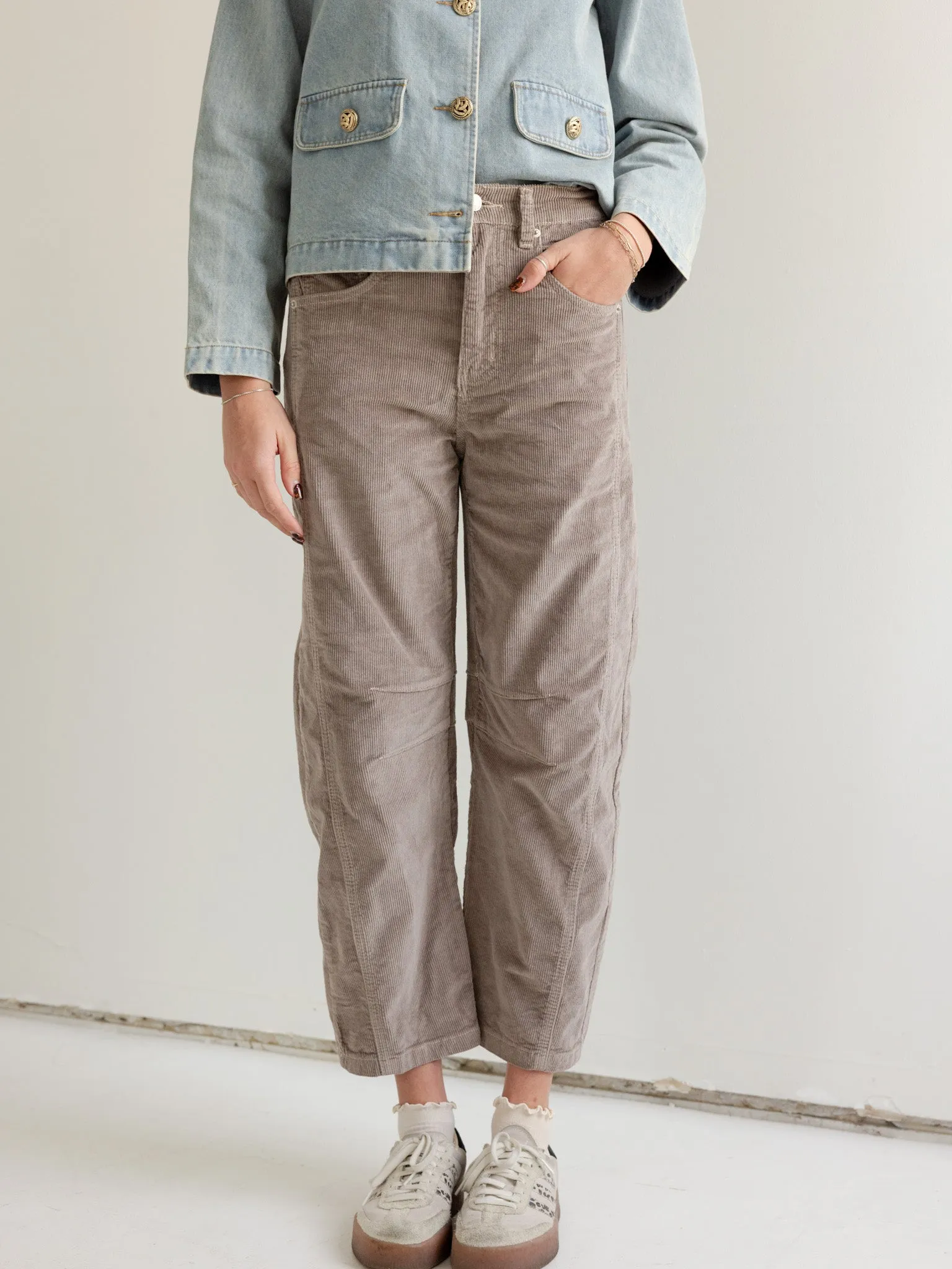 Brynn Corduroy Pant- Mink casual pants