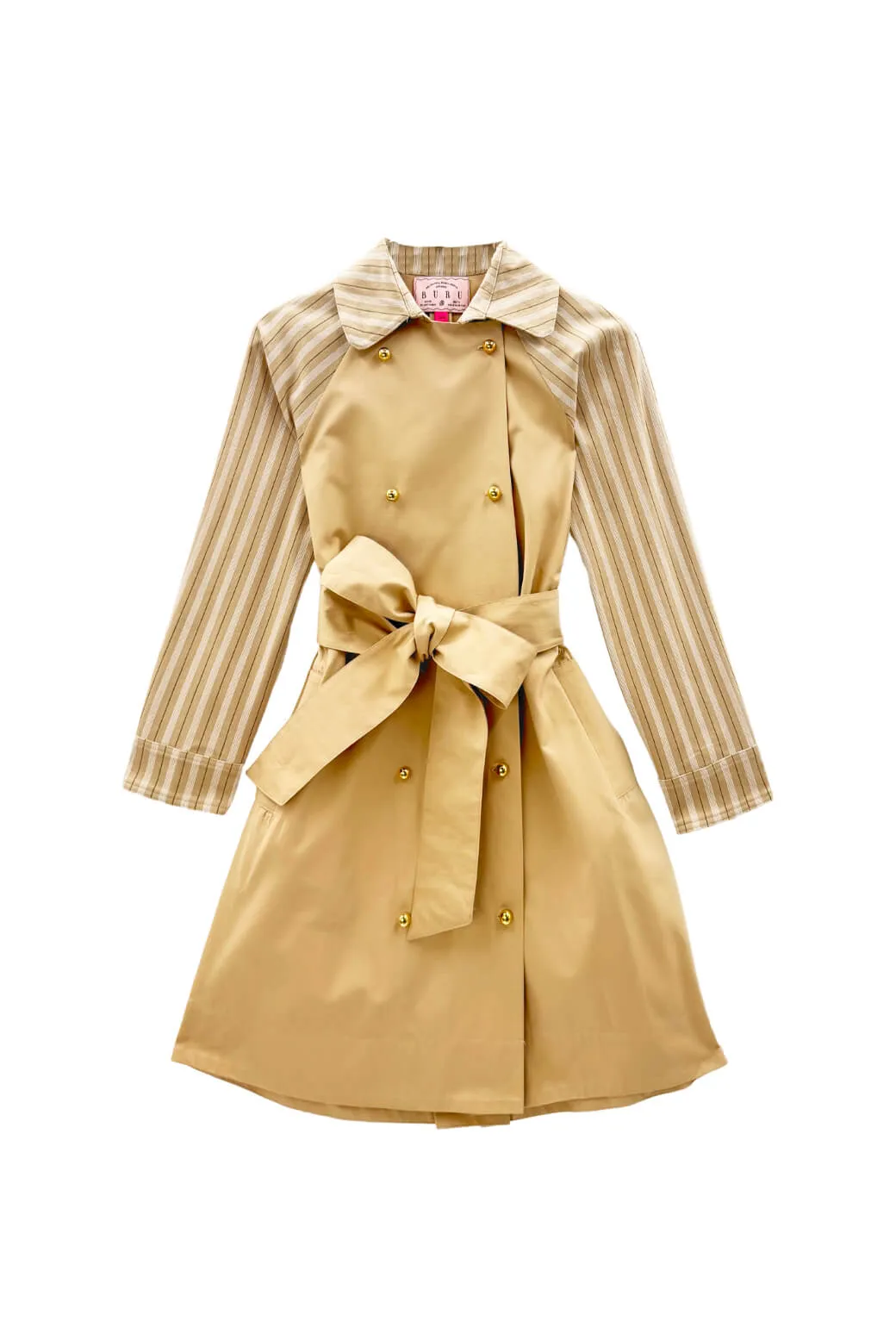 Buru x Kristin Kennedy Le Contrast Trench MIDI - Khaki Duet fluid style