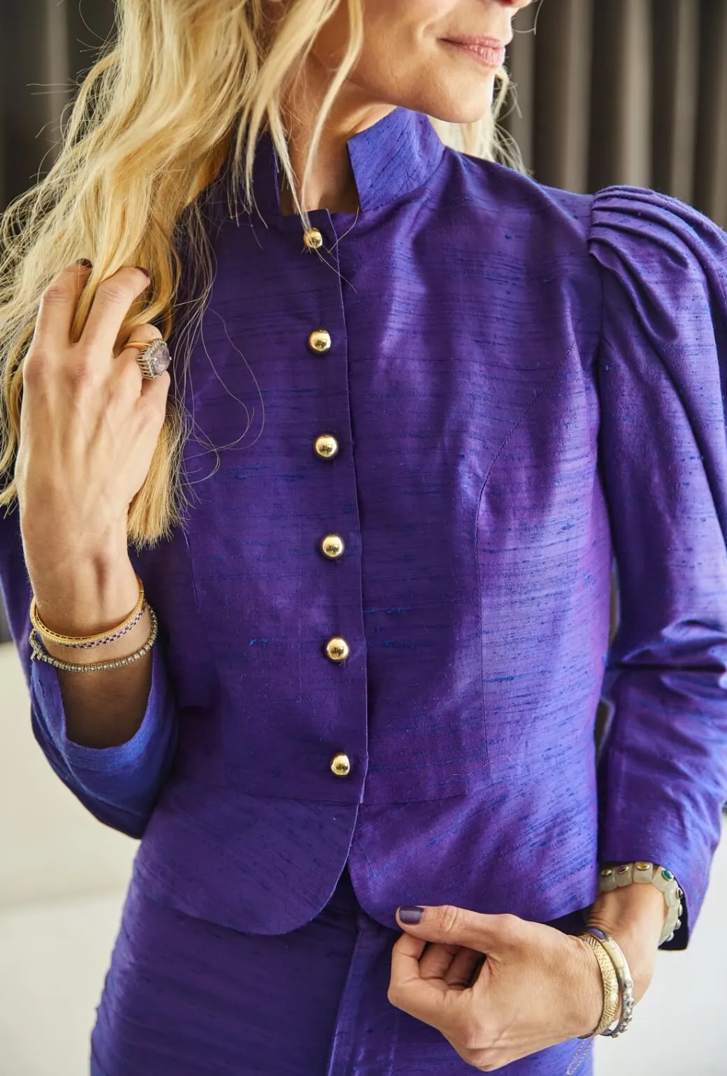 Buru x Kristin Kennedy The Kennedy Jacket - Violet Silk sunrise feel