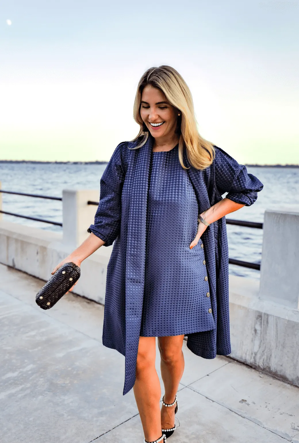 Buru x Megan Stokes Jackie Dress - Chelsea Blue Dot slow fashion