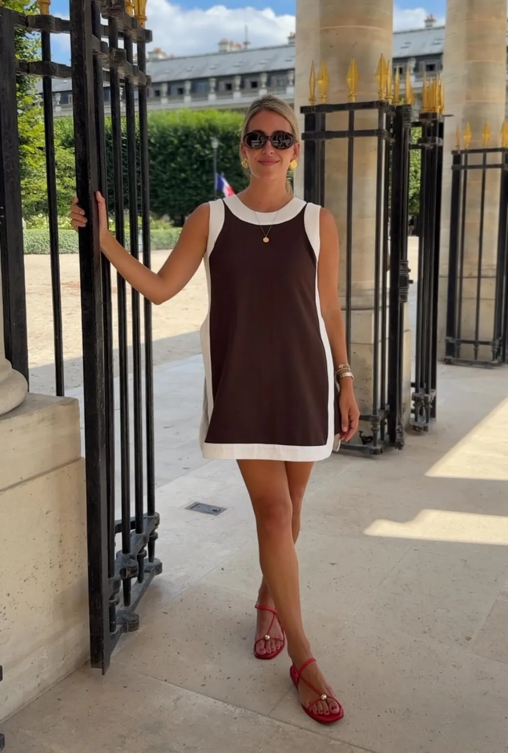 Buru x Megan Stokes Mini Bermuda Set - Chocolate office wear