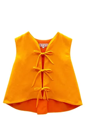 Buru x Megan Stokes  The Fife Vest - 2.0 Orange Linen urban essential