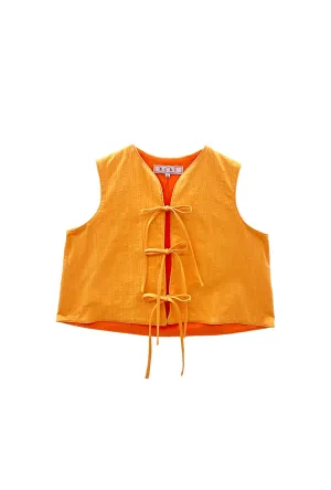 Buru x Megan Stokes  The Fife Vest - Orange Faille lowkey fit