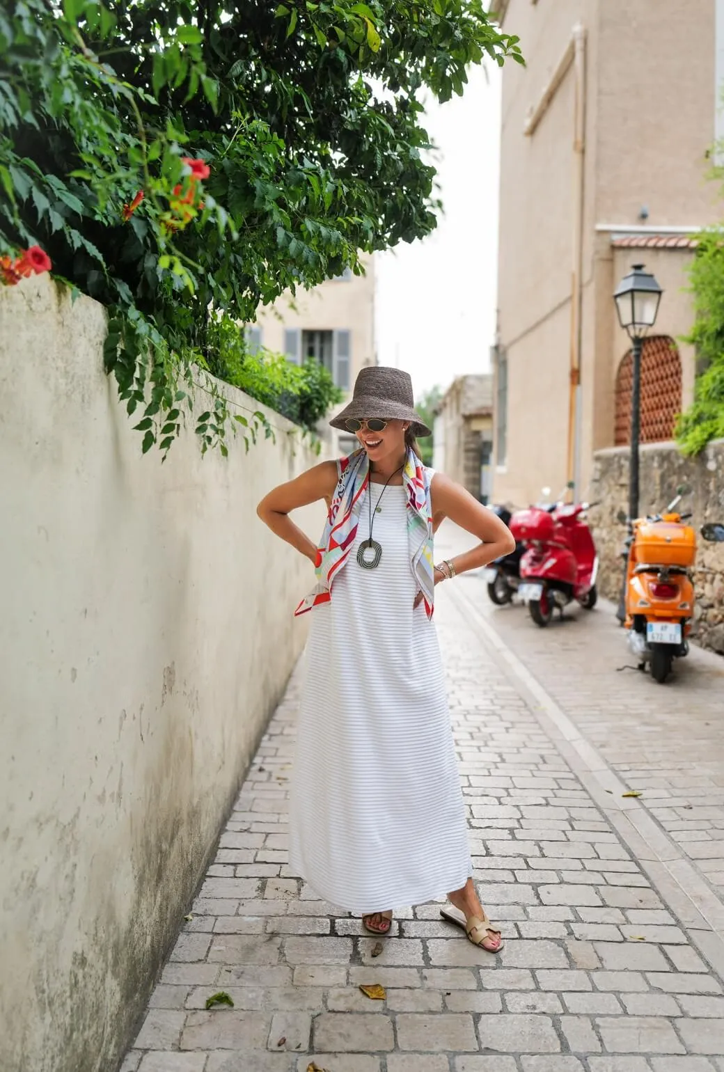 Buru x Megan Stokes The Megan MIDI Dress - White Pintuck Knit minimalist feel