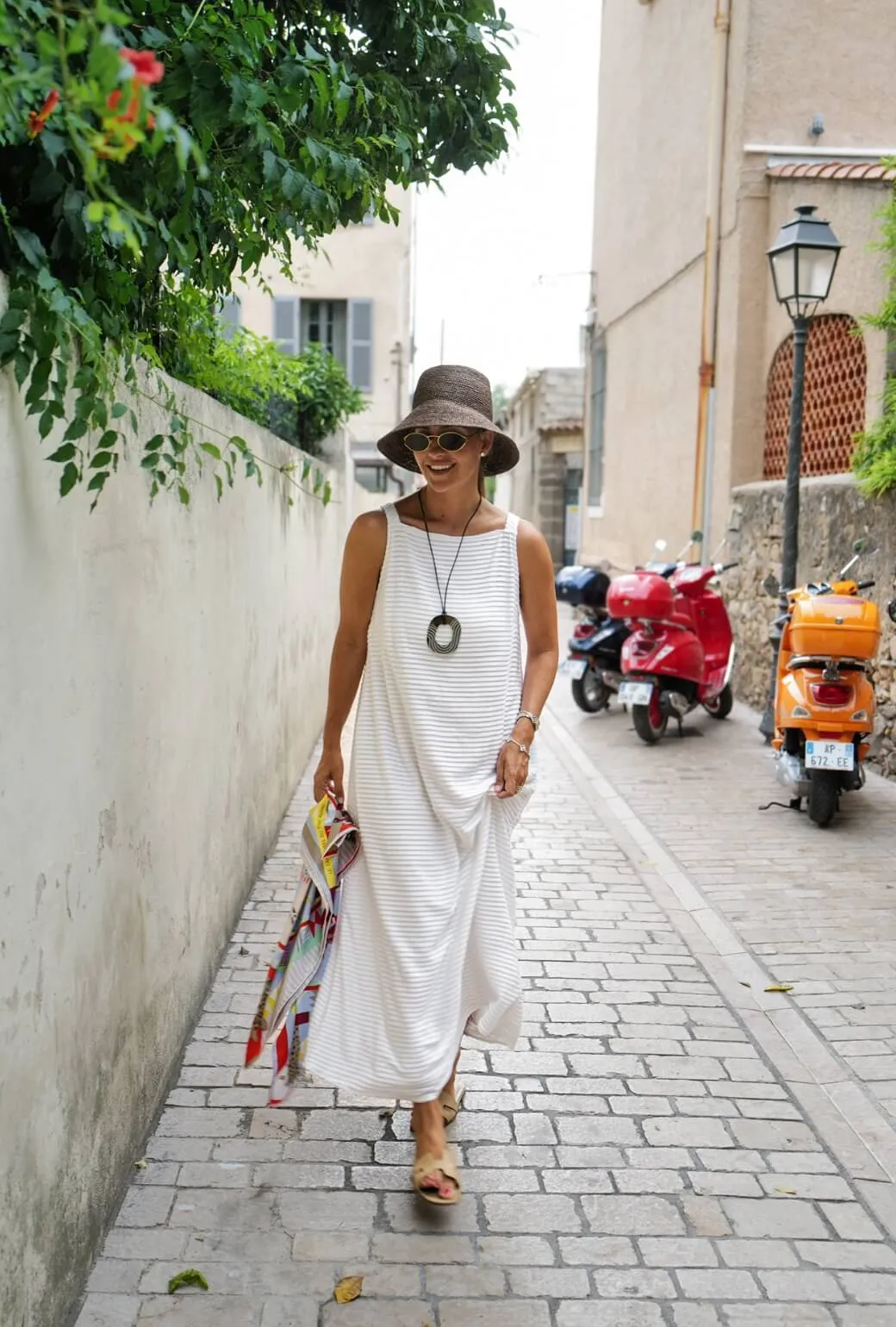 Buru x Megan Stokes The Megan MIDI Dress - White Pintuck Knit airy glam