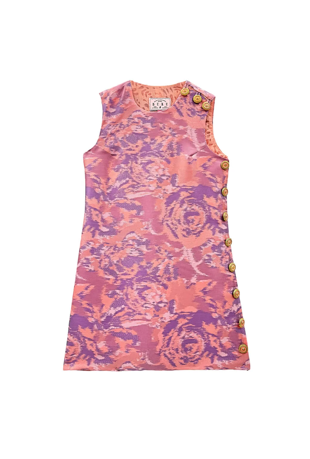 Buru x Old Soul Etiquette Jackie Dress - Lilac Abstract Flamestitch chic mood