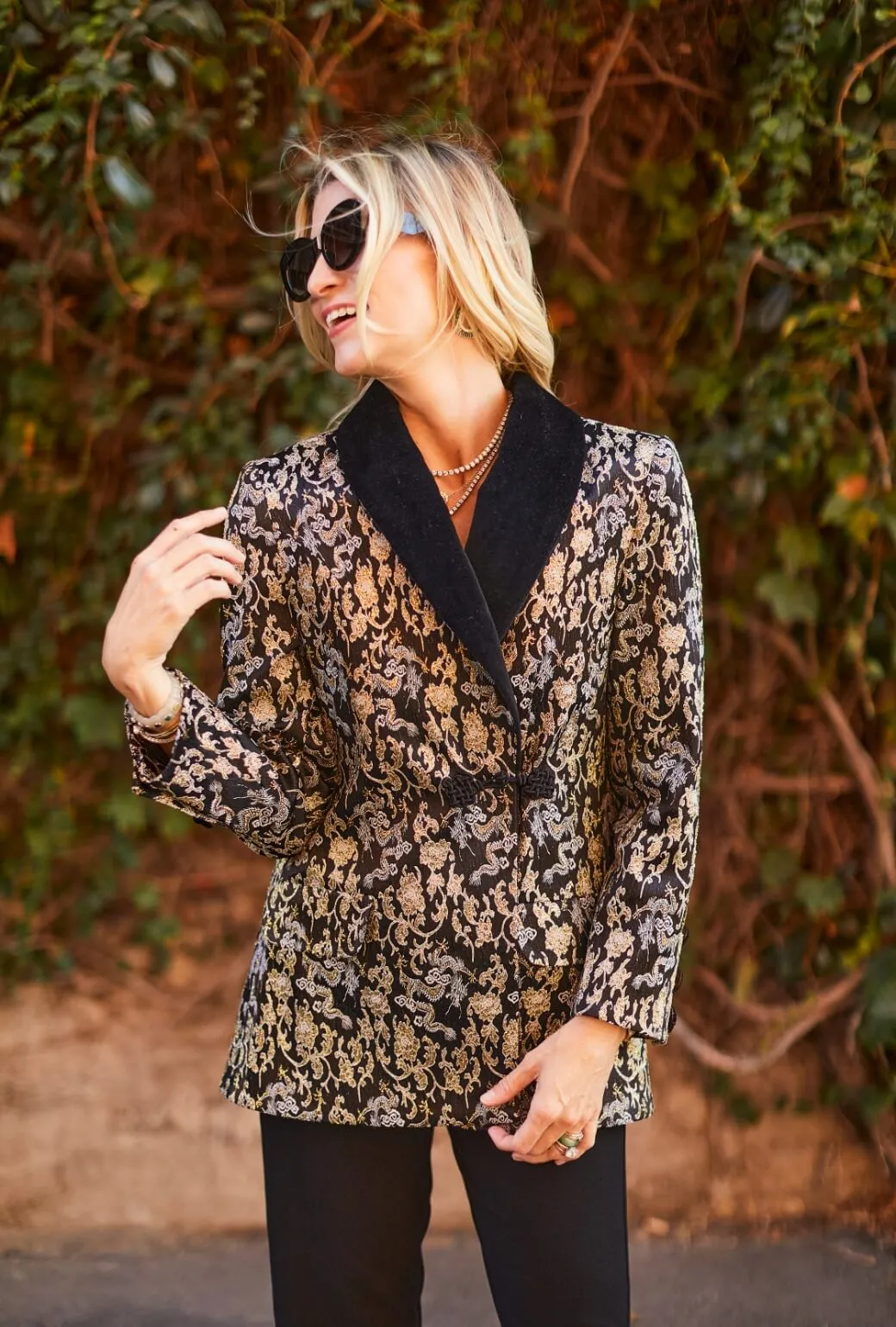 BURU x Pappy & Co. - The Smoking Jacket - Dragon Brocade cold urban
