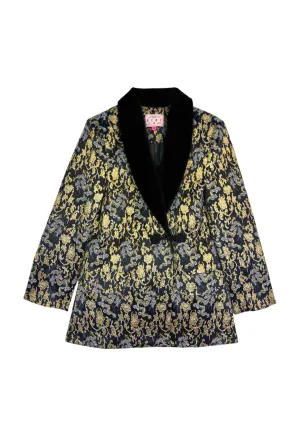 BURU x Pappy & Co. - The Smoking Jacket - Dragon Brocade weekend look