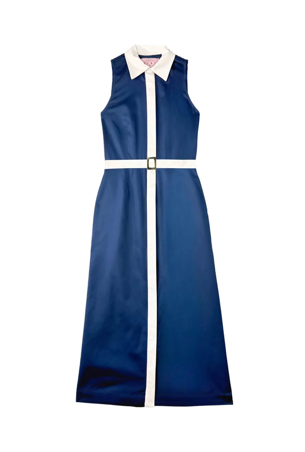 Buru x PBL Maxine Shirtdress - Navy Poplin cool comfort