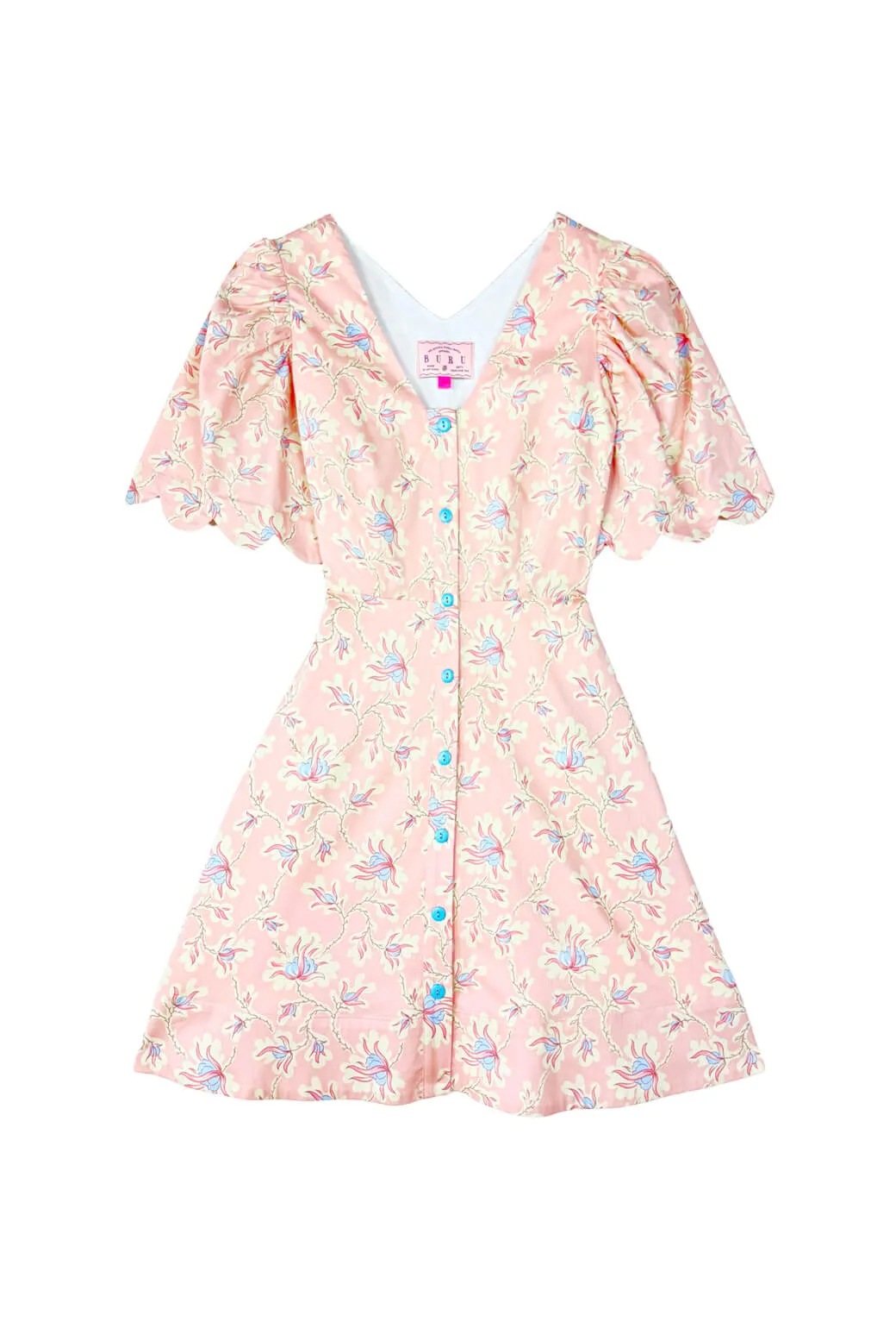 Buru x PBL Scallop Danielle Dress - Pink Floral dress up
