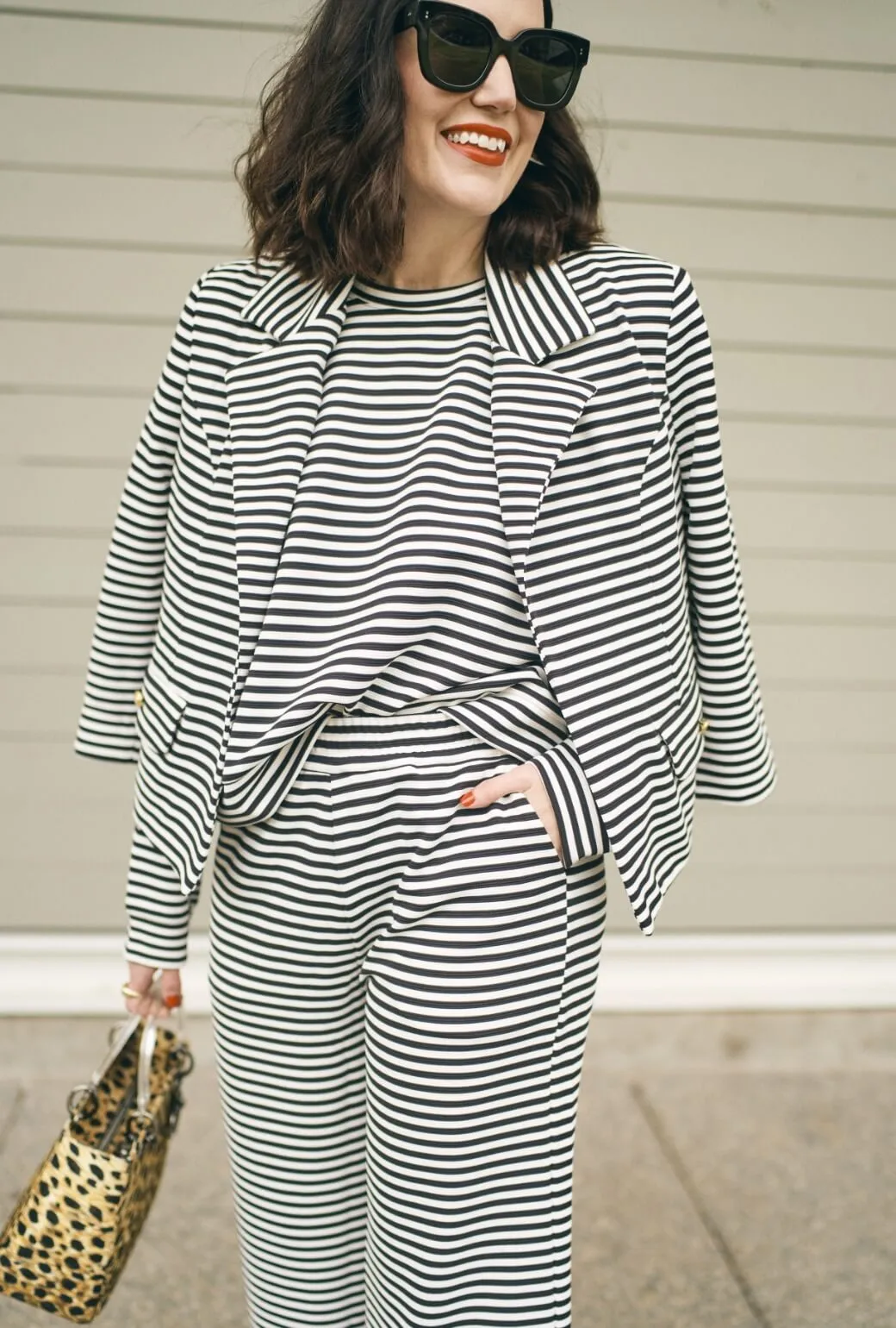 BURU x Val Knit Blazer - Stripe Knit clean flow
