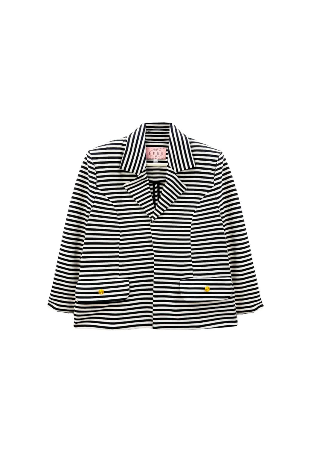 BURU x Val Knit Blazer - Stripe Knit smooth build