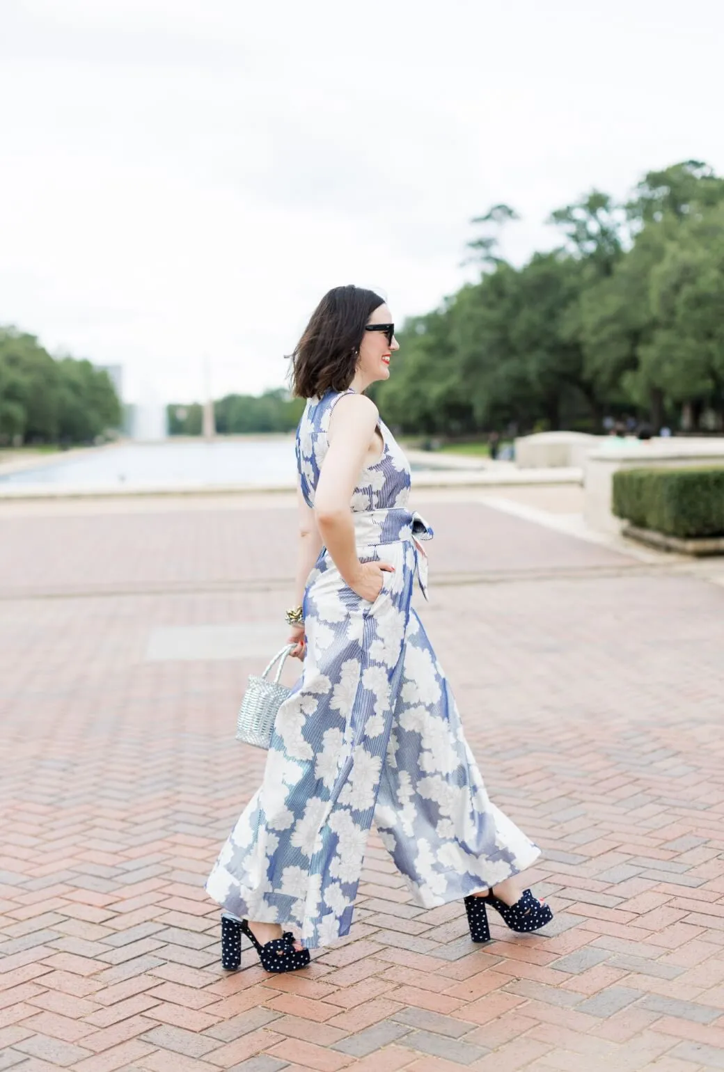 Buru x Val The Royale Jumpsuit - Navy Floral Brocade chic wear